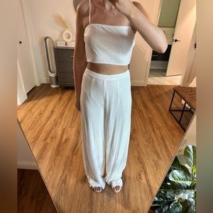 White sequin 2 piece set